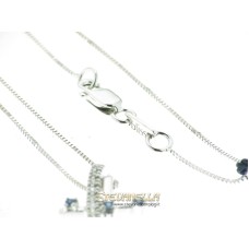 BLISS collana Croce oro bianco diamanti e zaffiri referenza 3322000 